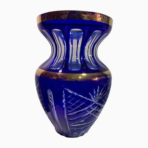 Vintage Bohemian Carved Glass Vase