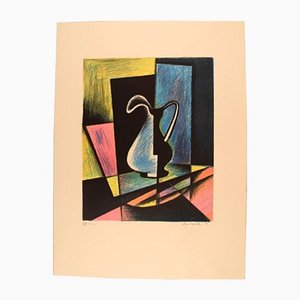 Eugène de Sala, Cubist Still Life, Denmark, 1984, Color Lithograph