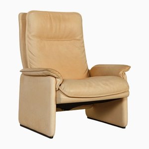 Beige Leather DS 61 Armchair with Relaxation Function from de Sede