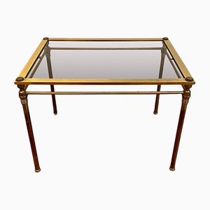 Golden Brass Side Table, 1970s