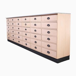 Long French Workshop Chest of Thirty Six Drawers, 1950s