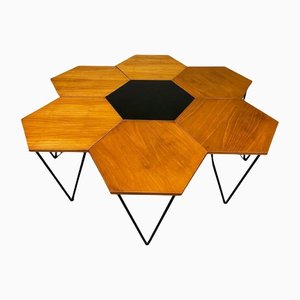 Coffee Tables by Gio Ponti for I.S.A., Italy, 1950s, Set of 7