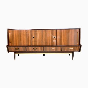 Vintage Rosewood Dresser Sideboard with Brass