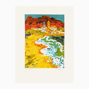 Guy Charon, La plage, 20ème Siècle, Lithographie