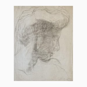 Otto Vautier, Esquisse d'un Portrait, 1905, Bleistift & Papier