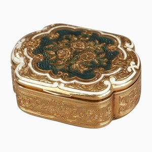 Spätes 19. Jahrhundert Box aus Gold und Emaille