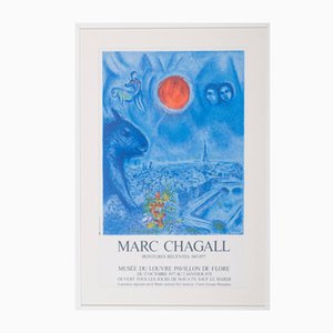 After Marc Chagall, Exposition Peintures Récentes 1967-1977, 1970s, Affiche Lithographique, Encadrée