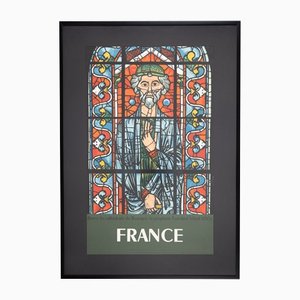 French La Cathédrale de Bourges Travel Poster from SNCF, Framed