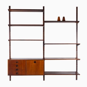 Mueble de pared modular danés vintage de palisandro de Hg Furniture, años 60