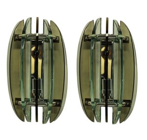 Colored Glass Sconces from Veca, 1960s, Set of 2