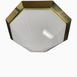 Mid-Century Glass Ceiling Light From Limburg, Germany, 1970s