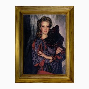 Andrea di Dio, Portrait, 20th Century, Oil on Canvas, Framed