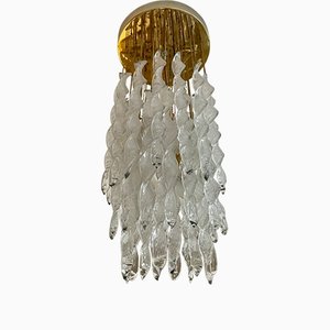 Murano Ceiling Lamp with Two Wall Sconces from Venini