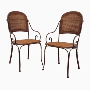 Rattan and Metal Chairs from Drexel Heritage Furniture, Set of 2