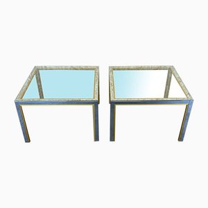 Table Basse en Chrome et Laiton, 1960s, Set de 2