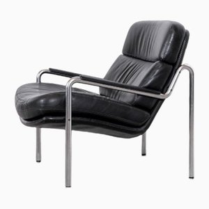 Leather Easy Chair by Jørgen Kastholm for Kusch & Co, 1970s