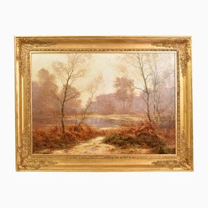 Albert Gabriel Rigolot, Forest and River Landscape, Oil on Canvas, 19th Century, Framed
