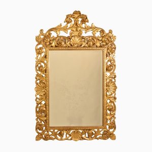 Antiker abgeschrägter Spiegel mit vergoldetem Rahmen, 19. Jh
