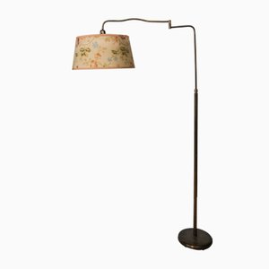 Brass and Canvas Floor Lamp