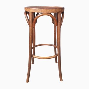Curved Wooden Bar Stool