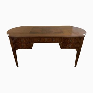 Schreibtisch aus Massivholz mit Intarsien, 20. Jh