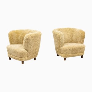 Danish Modern Lounge Chairs, Set of 2