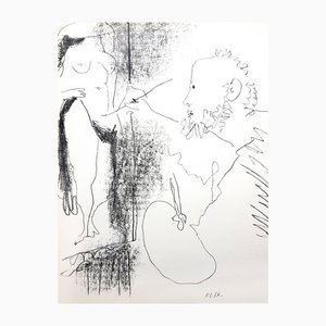 Picasso, The Painter and His Model, 1964, Litografía original