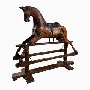 Early Antique Rocking Horse from G & J Lines, 1880s