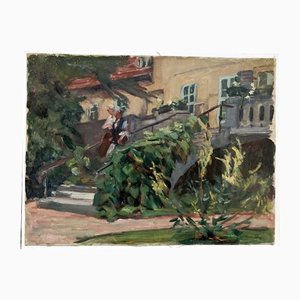 Otto Antoine (Berlino), Paesaggio impressionista, XX secolo, Olio su tela