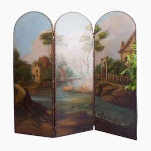 Antique French 19th Century Final Landscape Screen