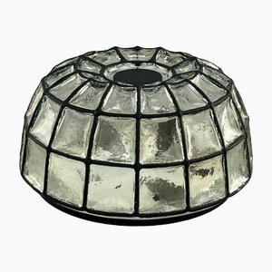 Mid-Century Space Age Deckenlampe aus Glas von Limburg