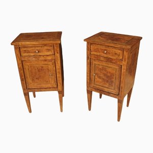 Italian Inlaid Bedside Tables, Set of 2