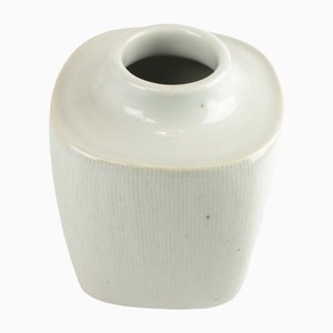 Vase mit Weißer Glasur von Valdemar Petersen für Bing & Grondahl