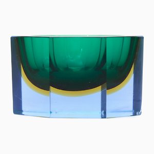 Sommerso Murano Glass Bowl, 1970s