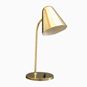 Mid-Century Adjustable Brass Table Lamp by Jacques Biny for Luminalité, 1950s