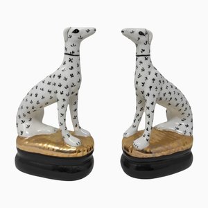 Chinese Dalmatian Dogs Staffordshire Style by Jordan, 1897, Set of 2