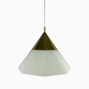 Mid-Century Space Age Ceiling Lamp in Glass from Limburg