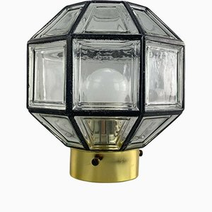 Mid-Century Space Age Deckenlampe aus Glas von Limburg