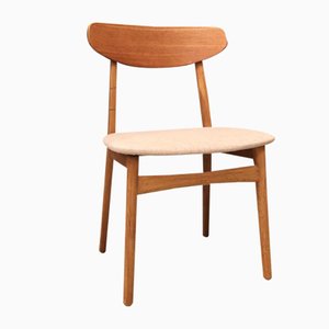 Chairs in Teak and Oak by Henning Kjærnulf for Bruno Hansen, Set of 6