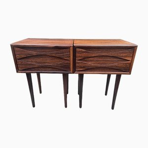 Rosewood Bedside Tables by Niels Clausen for NC Mobler, Set of 2