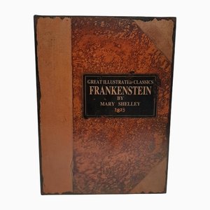 Wooden Box of a Book of Frankenstein