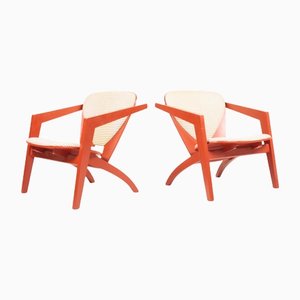 Lounge Chairs Model GE460 by Hans Wegner for Getama, 1970s, Set of 2
