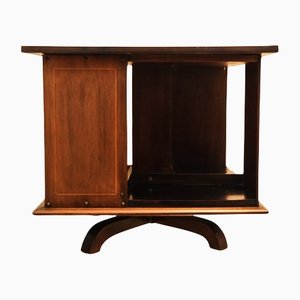 Early 20th-Century Revolving Tabletop Bookcase with Inlaid, 1910s