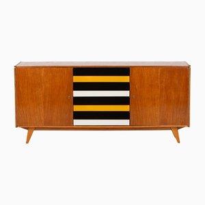 Mid-Century Sideboard U 460 with Wooden Drawers by Jiří Jiroutek for Interior Prague, 1960s