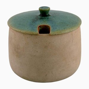 Vasetto in ceramica smaltata di Arne Bang, Danimarca, XX secolo