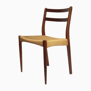 Vintage Teak Papercord Dining Chair by Soren Ladefoged for S L Mobler, 1960s