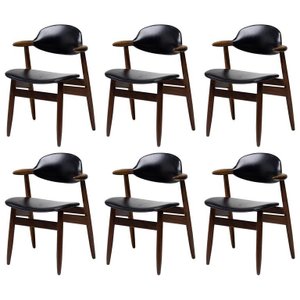 Dutch Cow Horn Chairs, Set of 6