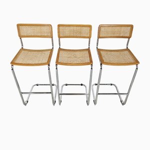 Barhocker im Stil von Marcel Breuer, 1970er 3er Set