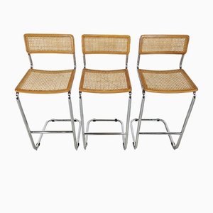 Barstools in the Style of Marcel Breuer, 1970s Set of 3