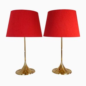 Mid-Century B-024 Table Lamps from Bergboms, 1960s, Sweden, Set of 2